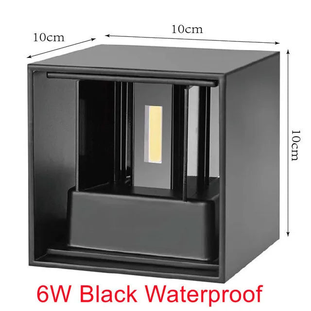 12W LED Wall Light IP65 Waterproof Outdoor Garden Yard Decor Porch Light Beam Angle Adjustable Sconce Balcony Wall Lamp 85-265V