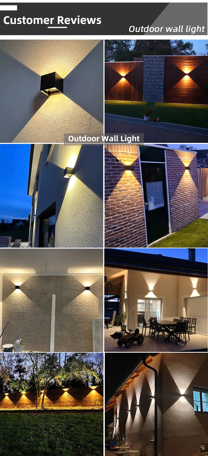 12W LED Wall Light IP65 Waterproof Outdoor Garden Yard Decor Porch Light Beam Angle Adjustable Sconce Balcony Wall Lamp 85-265V