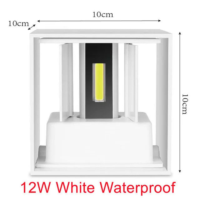 12W LED Wall Light IP65 Waterproof Outdoor Garden Yard Decor Porch Light Beam Angle Adjustable Sconce Balcony Wall Lamp 85-265V