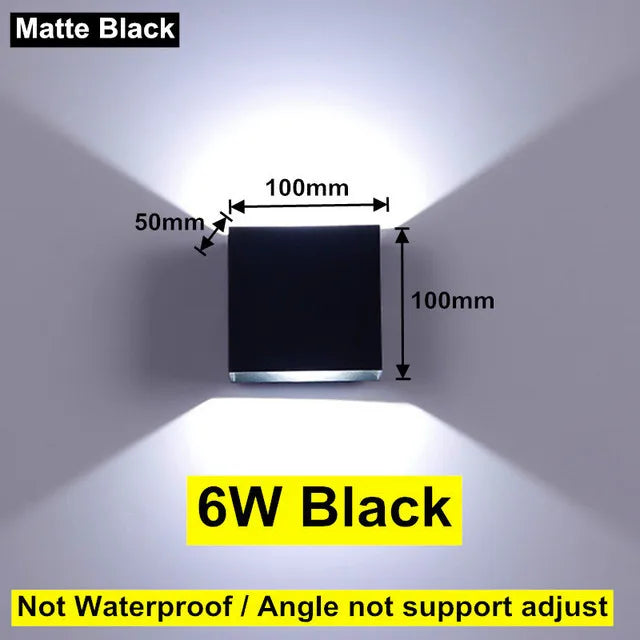 12W LED Wall Light IP65 Waterproof Outdoor Garden Yard Decor Porch Light Beam Angle Adjustable Sconce Balcony Wall Lamp 85-265V